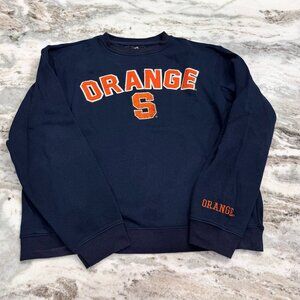 Syracuse University SU Navy Crew Neck Embroidered Letters Size Large